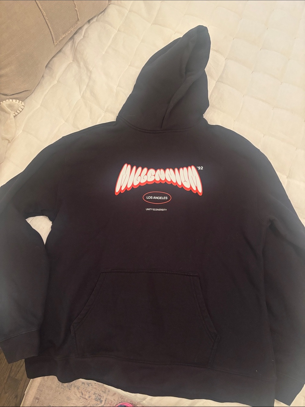 Millennium dance complex '92 Black Hooded Sweatshirt - Los Angeles Graphic